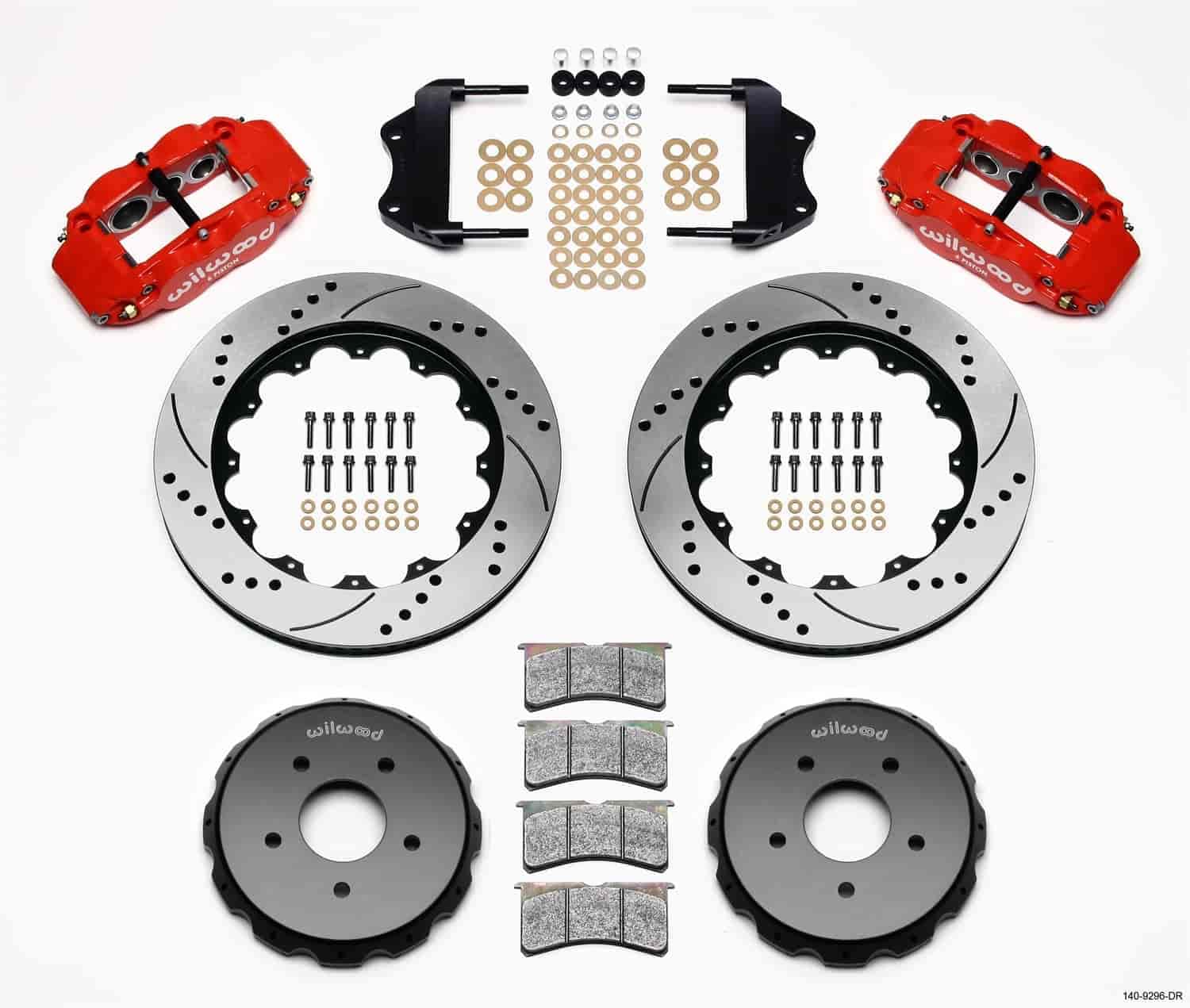 Front Hat Kit FNSL6R, 14.00", Drilled, Red