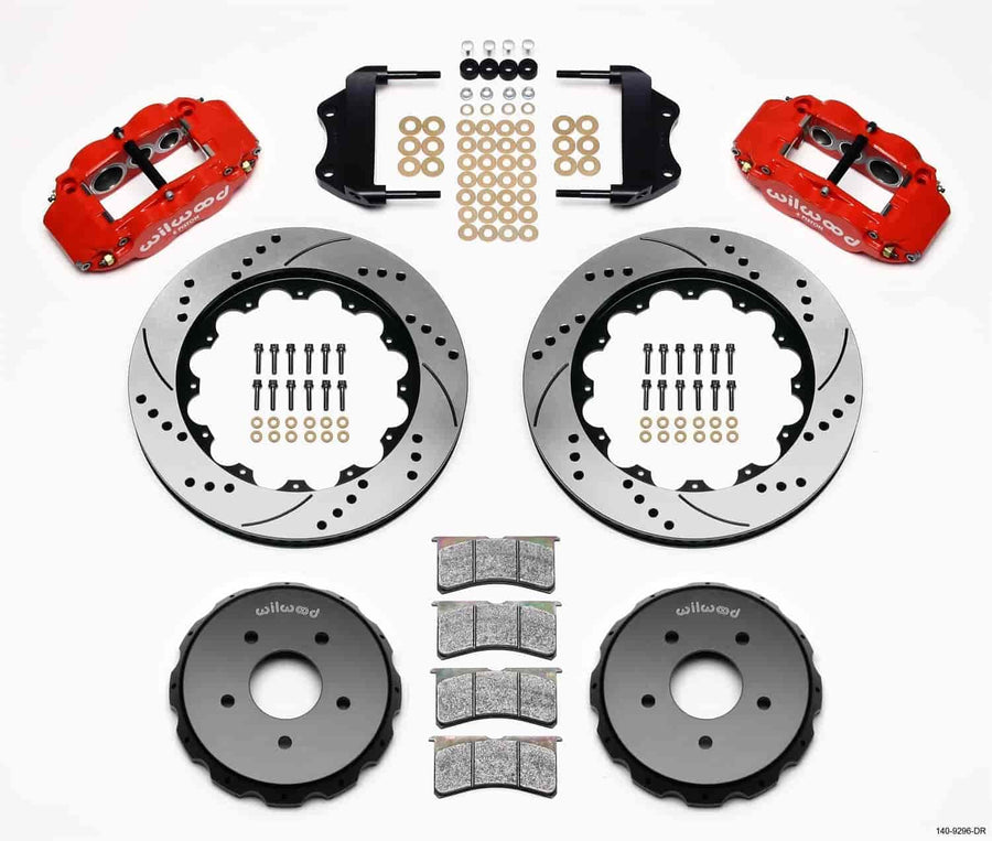 Front Hat Kit FNSL6R, 14.00", Drilled, Red