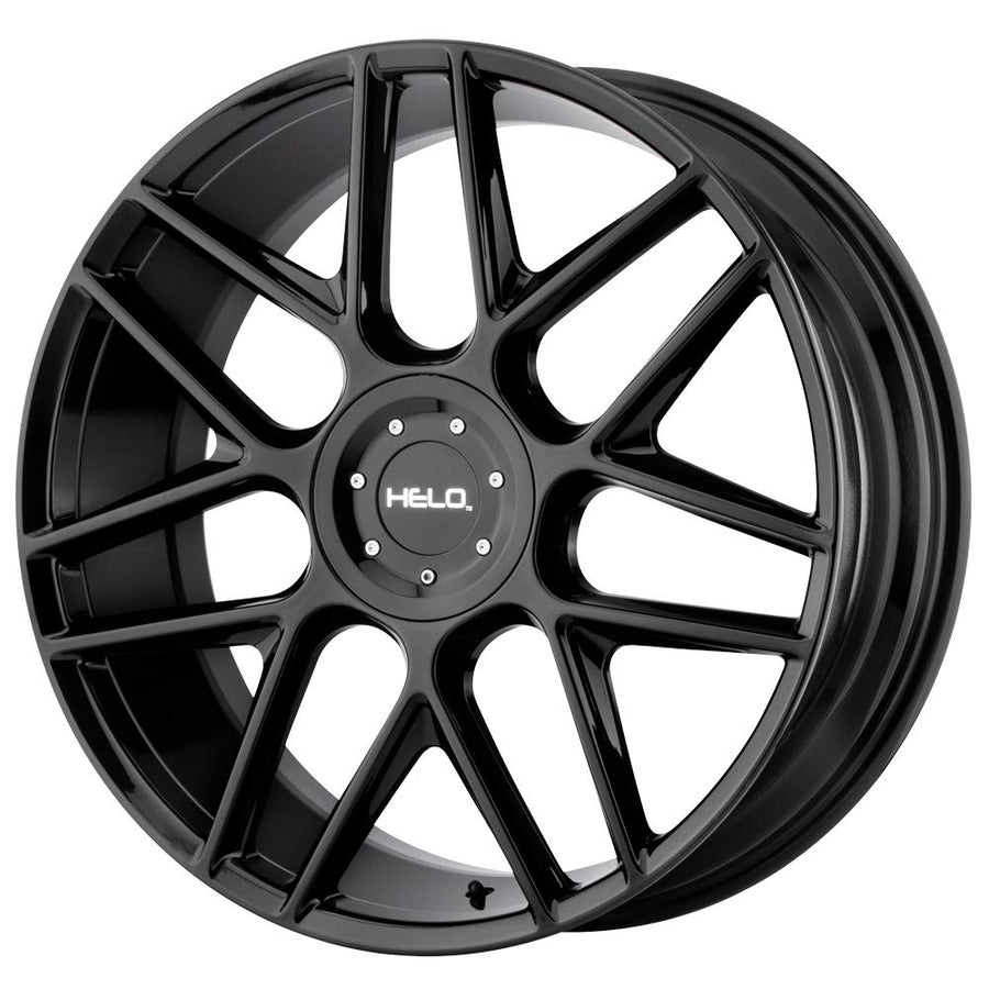 HE912 HELO 20x8.5 5x112.00/5x114.30 Gloss Black (20 mm) Offset Part# (HE91228546320)