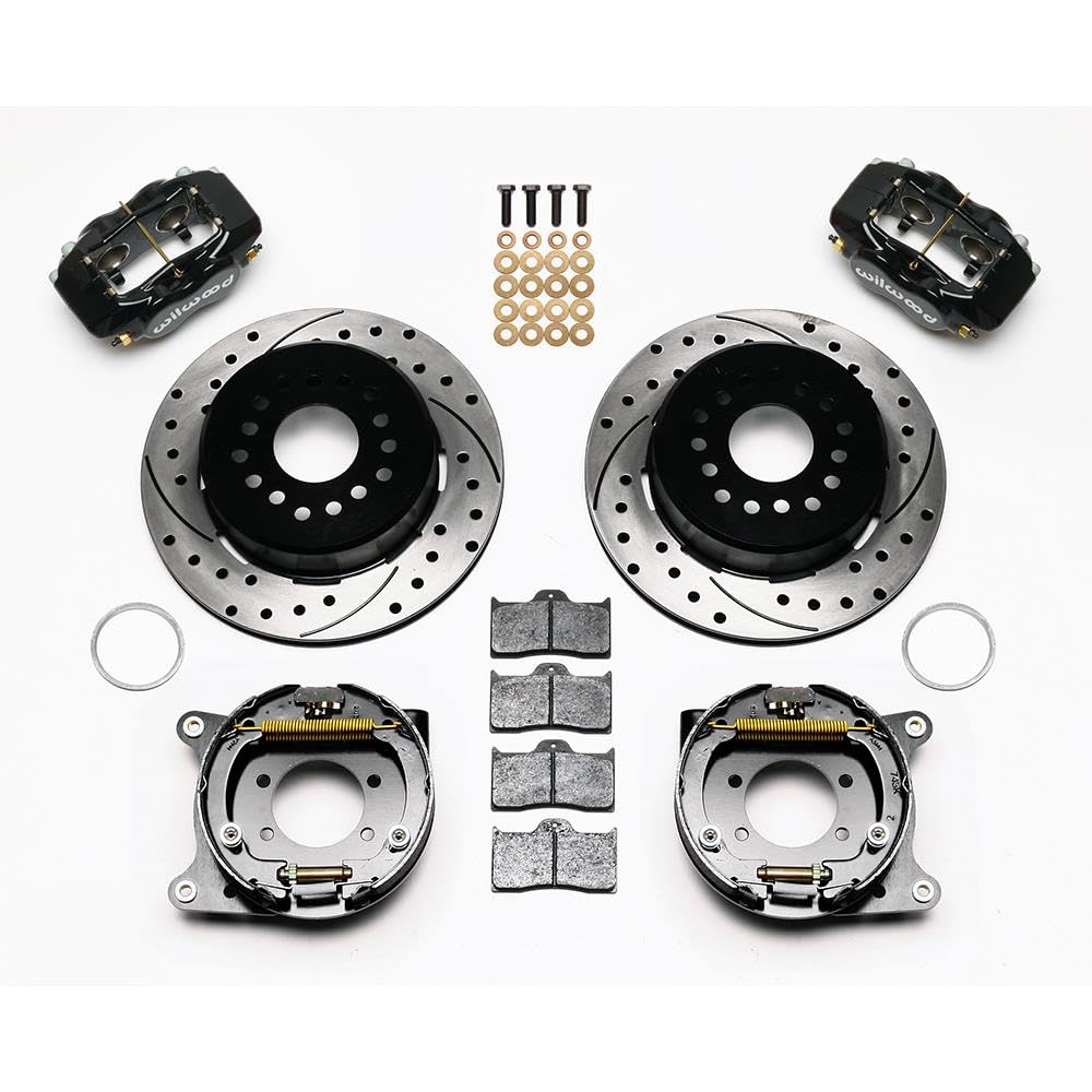 FDL P/S Park Brake Kit WILWOOD 140-7146-D, Drilled Ford 8.8 w/2.5" Offset-5 Lug