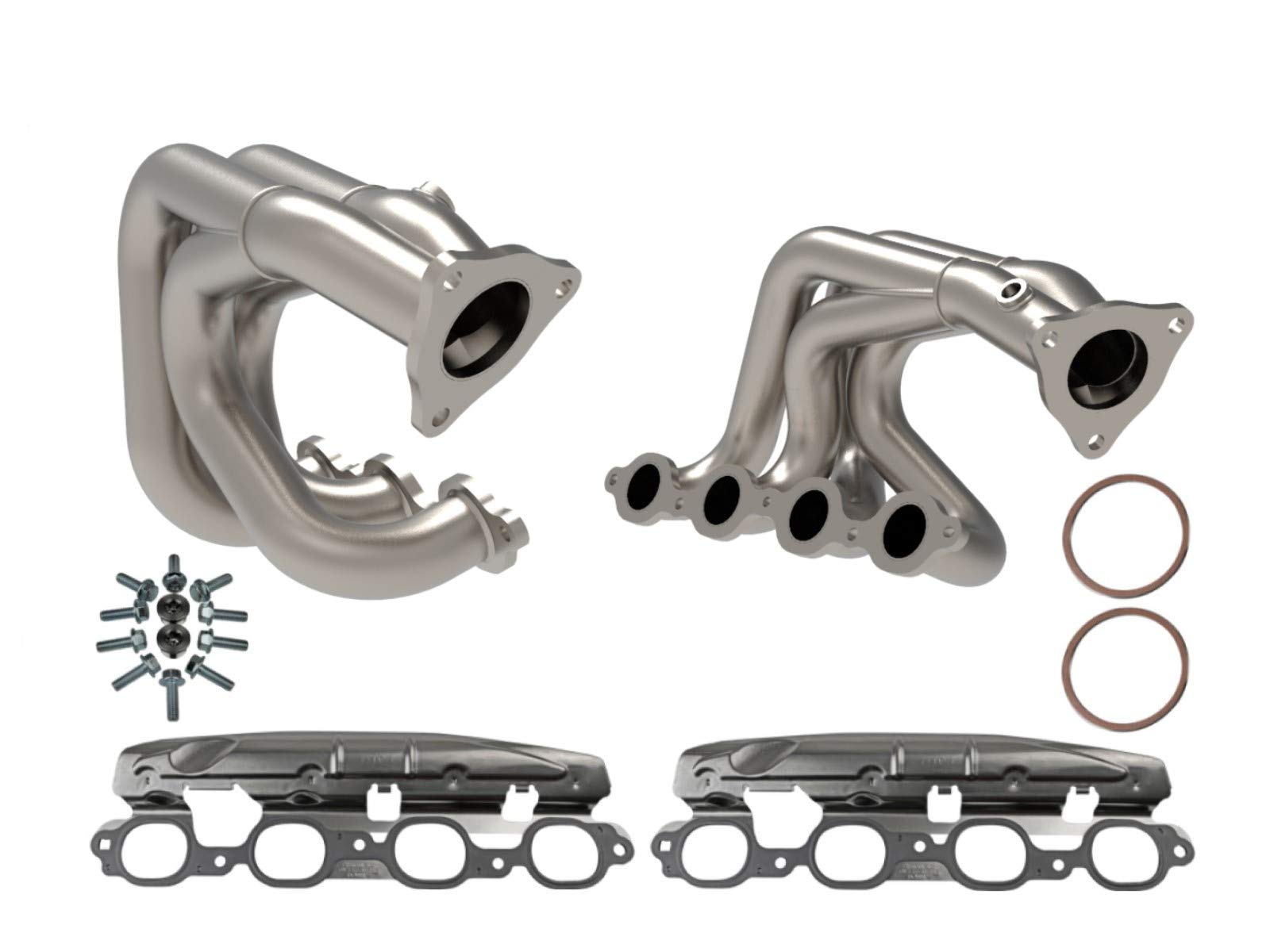 48-34148-T aFe Power Twisted Steel Header for 2020 Chevrolet Corvette (C8), 304 Stainless Steel