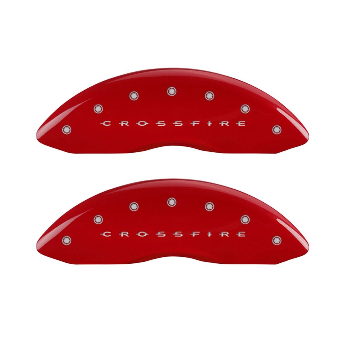 MGP 32010SCRFRD Caliper Covers Crossfire Red - Engraved Front & Rear44; Set of 4