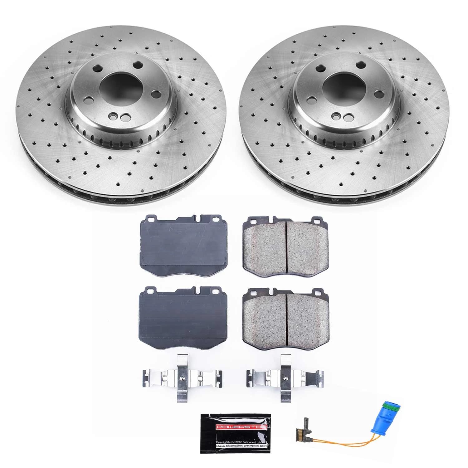 Power Stop Autospecialty KOE7969 Front Replacement Brake Kit-OE Brake Rotors & Ceramic Brake Pads For Mercedes-Benz C300, Mercedes-Benz C350e, Mercedes-Benz C400 [Model Specific]