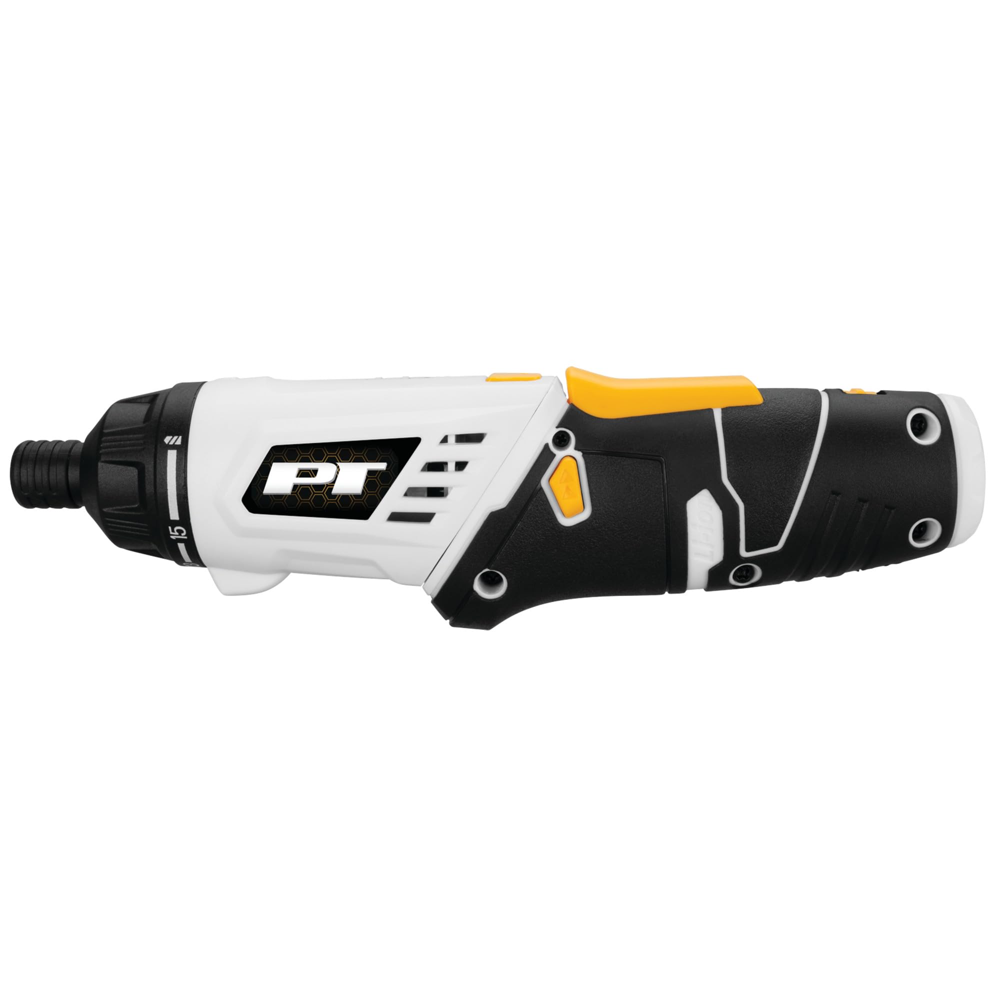 4V Li-Ion Performance Tool W7730 Folding Screwdriver w/LED Light - 1/4 in. Drive, USB-C Charging, Extensions Included, Gray/Yellow