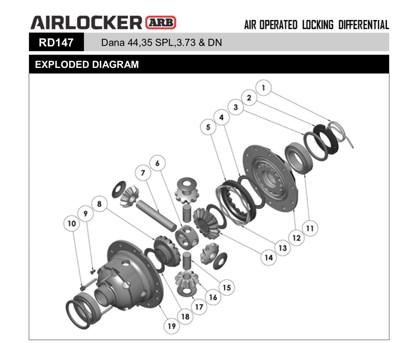 Air Locking ARB Differential RD147