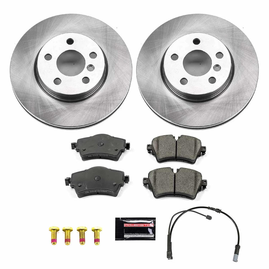 Front Power Stop KOE7980 Replacement Brake Kit For Mini Cooper 2014-2021 [Model Specific]