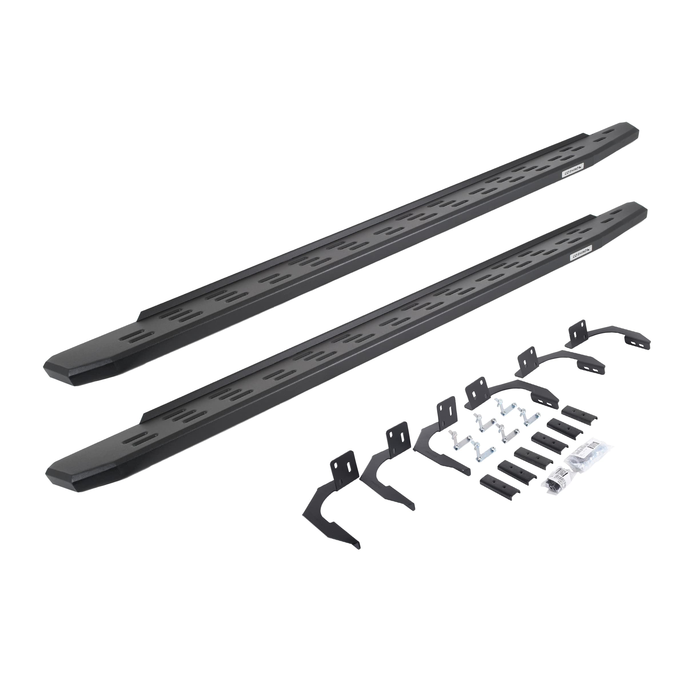 Go Rhino Running Boards & Brackets RB30 | Galvanized Steel, Textured Black | 69609980PC | Fits 2009-2014 RAM 1500 Quad Cab Pickup