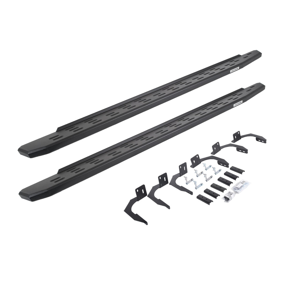 Go Rhino Running Boards & Brackets RB30 | Galvanized Steel, Textured Black | 69609980PC | Fits 2009-2014 RAM 1500 Quad Cab Pickup