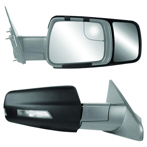 K SOURCE 80730 Snap & Zap Custom Fit Towing Mirror for 2019 up Ram 1500 Pick-up, Patented