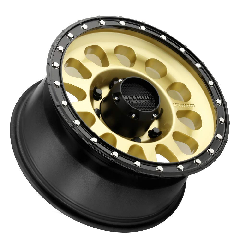 Method Race Wheels 17x8.5" Gold/Black Street Loc 8x6.5", 25mm offset 5.8" Backspace, MR31578580125