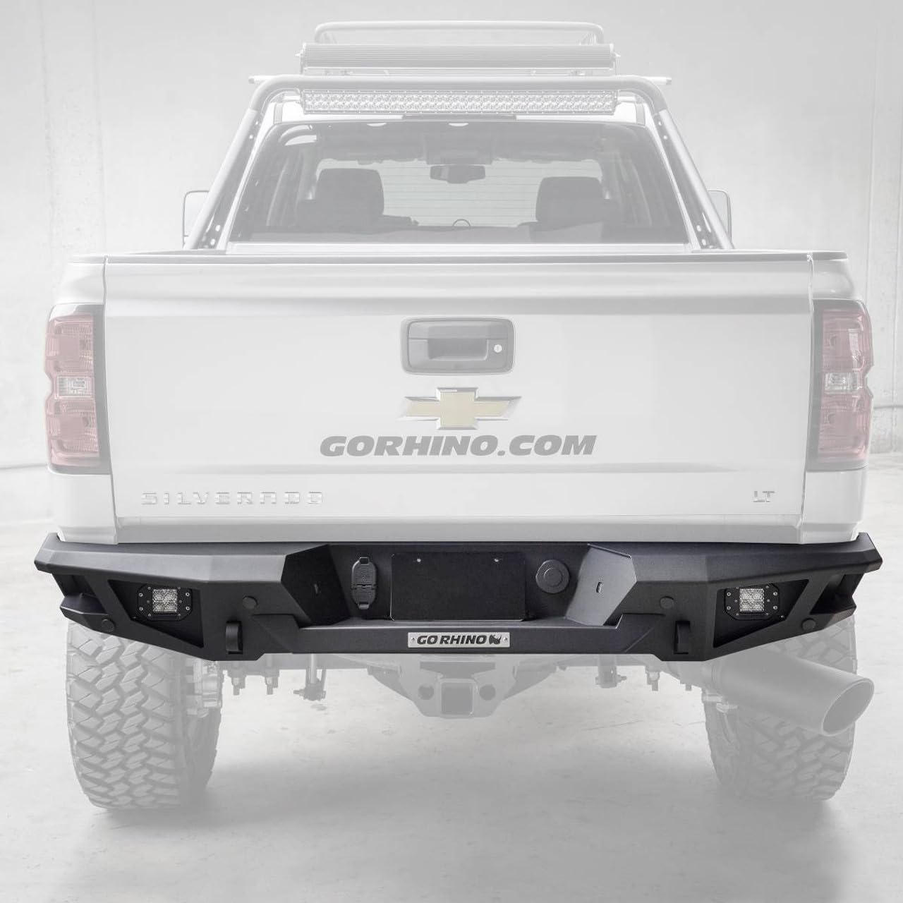 28128T Go Rhino! Textured Black Rear Replacement Bumper BR20