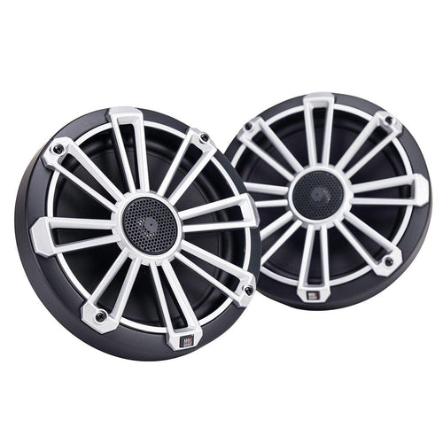 MB Quart Nautic NP1-120 Premium Waterproof Speakers (Black, Pair) – Marine Grade Speakers, Boat, RV, and Off-Road Vehicle Marine Audio, 3 Grill Colors (Black, Silver, White), 140 Watts, 8 Inch