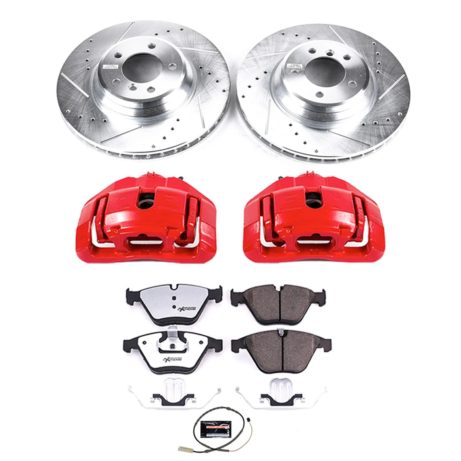 Power Stop Front KC6058-26 Z26 Street Warrior Brake Kit For BMW 335i xDrive 2011-2012, BMW X1 2013-2015 [Model Specific]