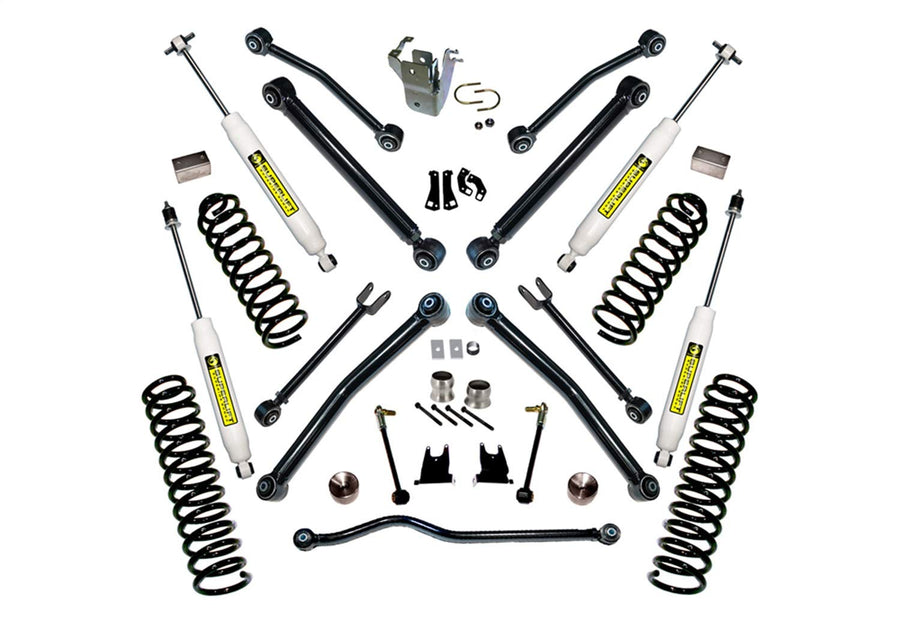 SUPERLIFT SUSPENSION RealTruck 4" Lift Kit for Jeep Wrangler JK | Complete Lift Kit with Front & Rear Shadow Series Shocks and Control Arms | K997 | Fits 2007-2018 Jeep Wrangler JKU 4-Door