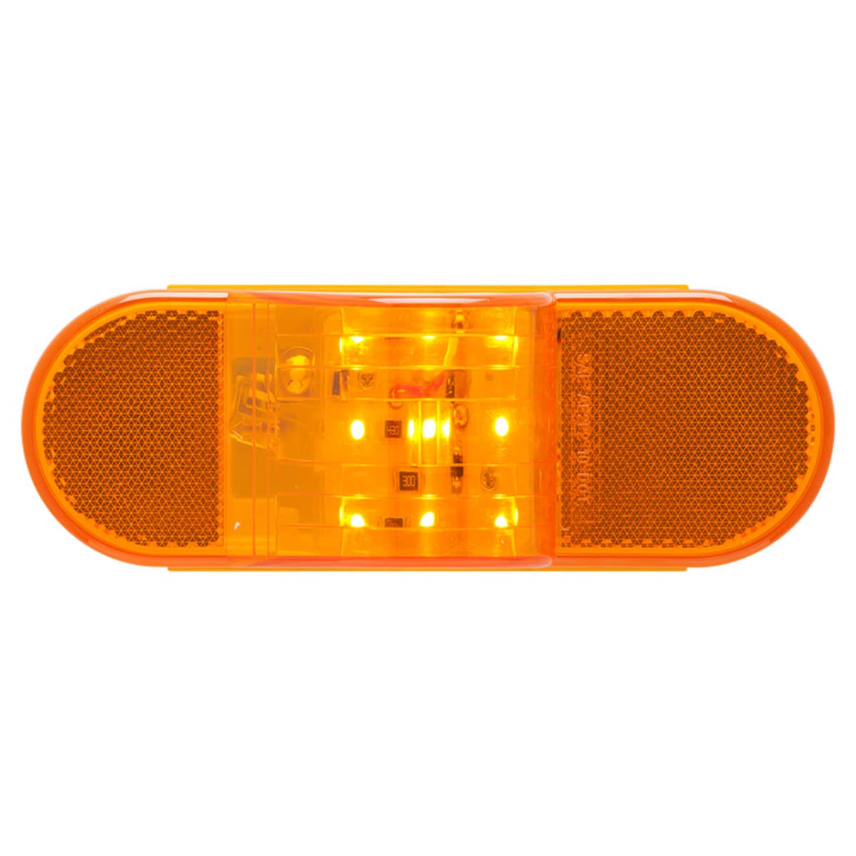 6IN. Yellow E2-Rated 10-LED MID-Ship Turn Signal and Intermediate Marker Light