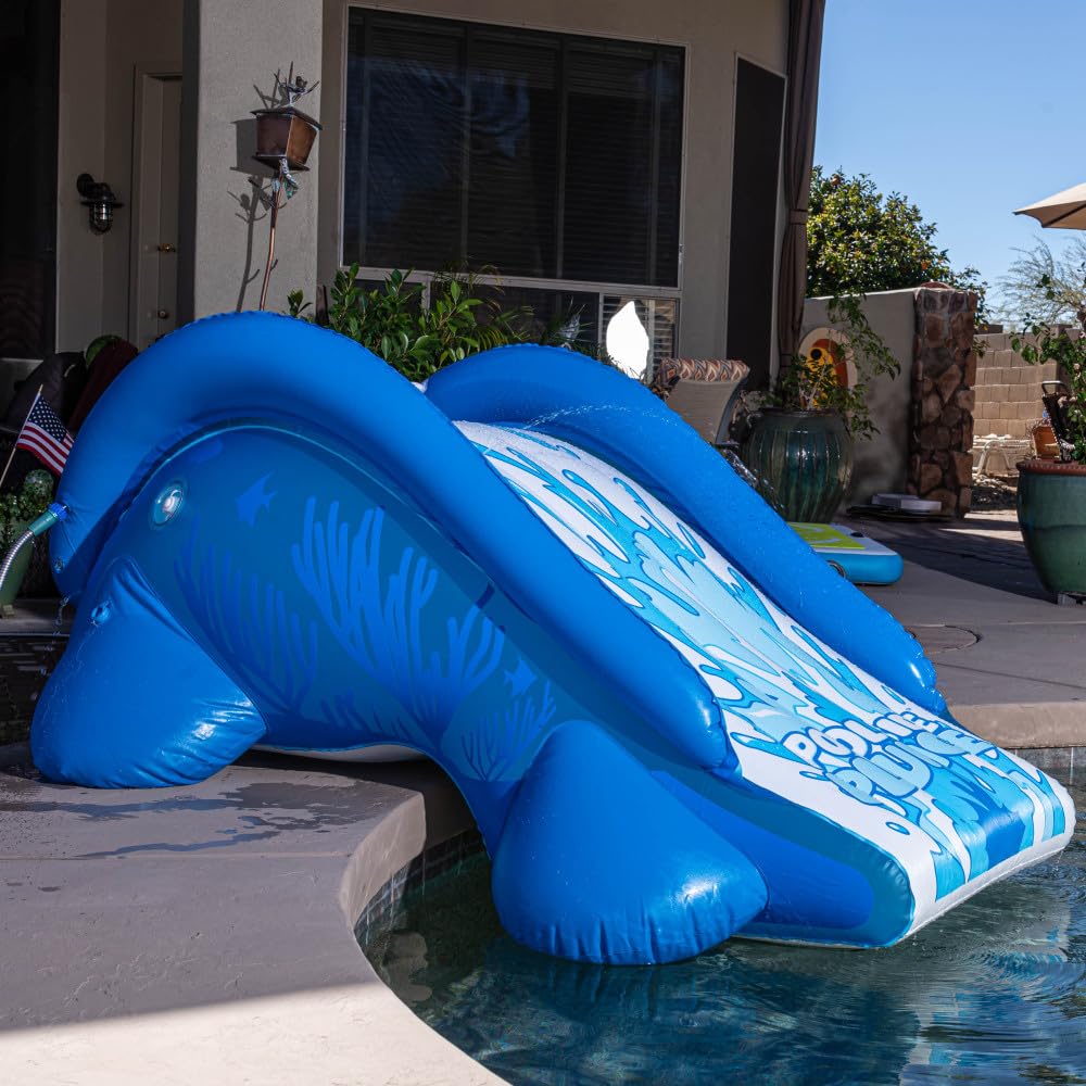 Poolside Plunge Rave (67 X 33 X 33-Inch, Blue/White)
