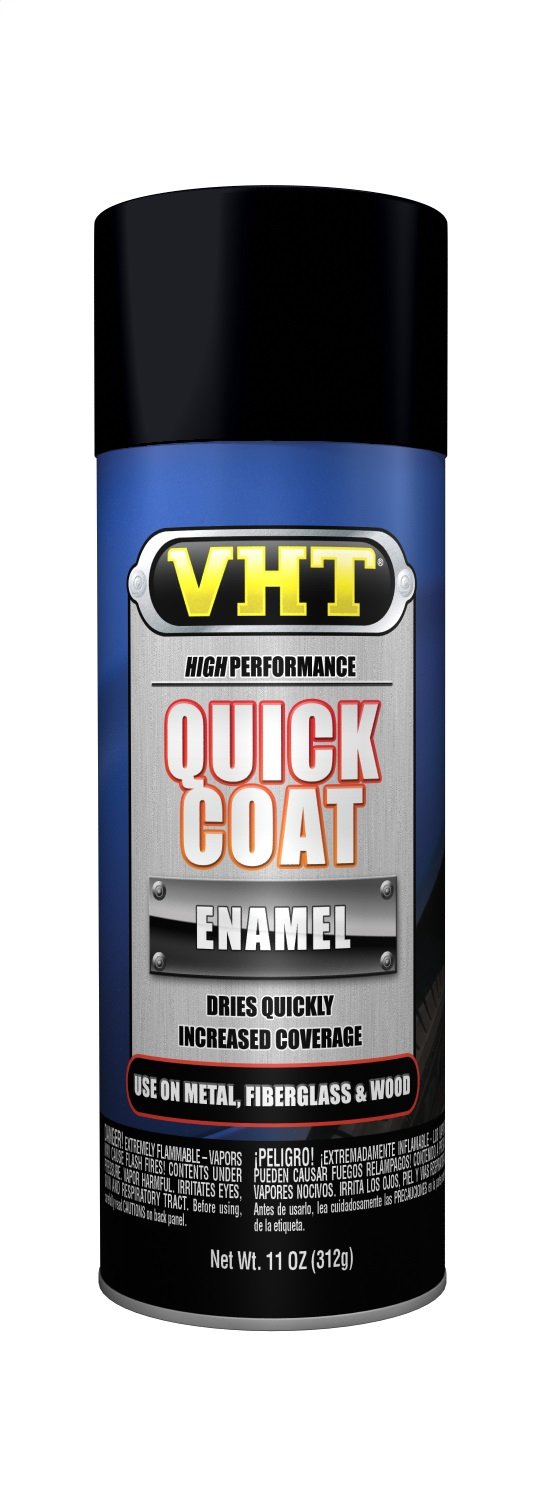 VHT SP527 Acrylic Enamel Spray Paint Quick Coat – Satin Black - 11 oz. Aerosol Can