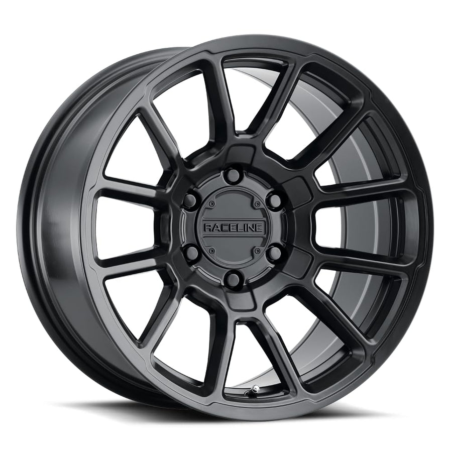 950B Raceline Wheels GAUGE Satin Black Wheel (15 x 8. inches /5 x 139 mm, -24 mm Offset)