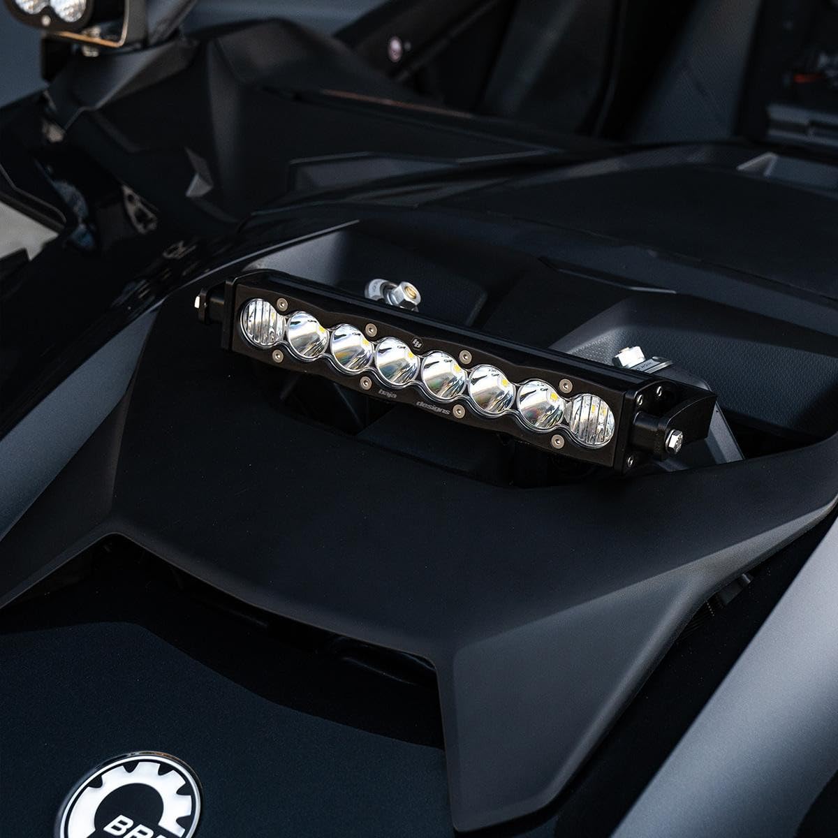 Baja Designs 10-inch S8 LED Bar Shock Tower Light Kit for Can-Am Maverick R UTV, Amber Lens