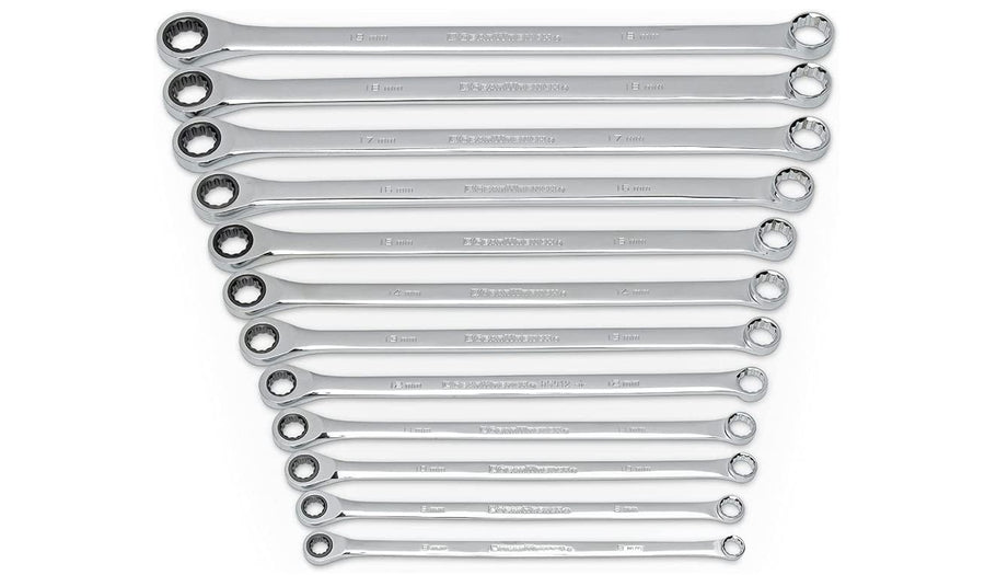 12 Pc. Gearbox XL Ratcheting Wrench Set, Metric - GEAWRENCH 85988