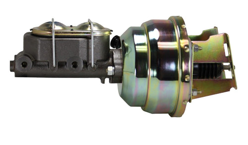 8 Inch LEED BRAKES Dual Power Booster, 1-1/8 Inch Bore Master (Zinc)
