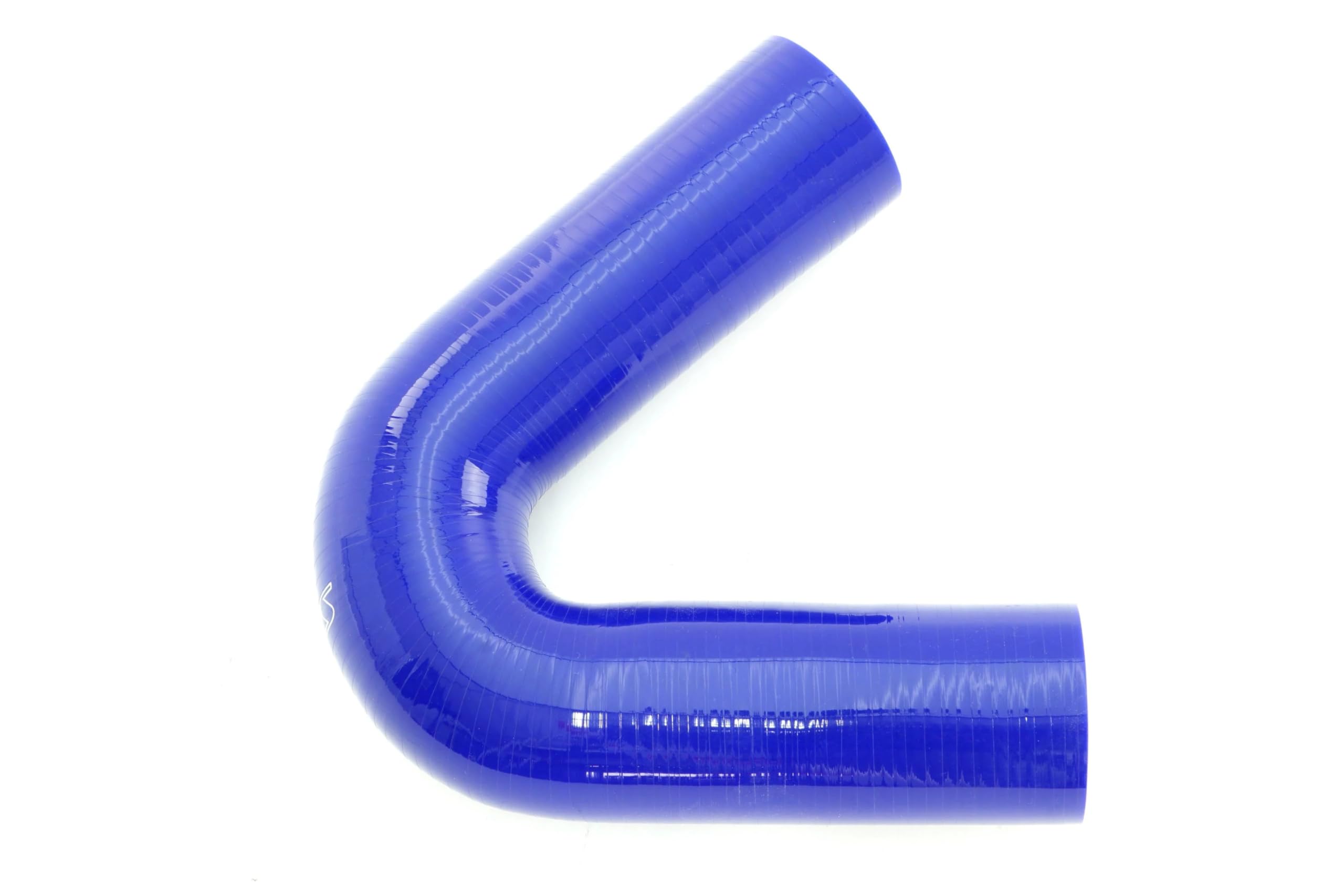 High Temperature HPS HTSEC135-250-BLUE 135 Degree 4-Ply Reinforced Silicone Elbow Coupler Hose, 2.5" (63mm) ID, 5 mm Wall Thickness, 5" Leg Length on each side, Blue