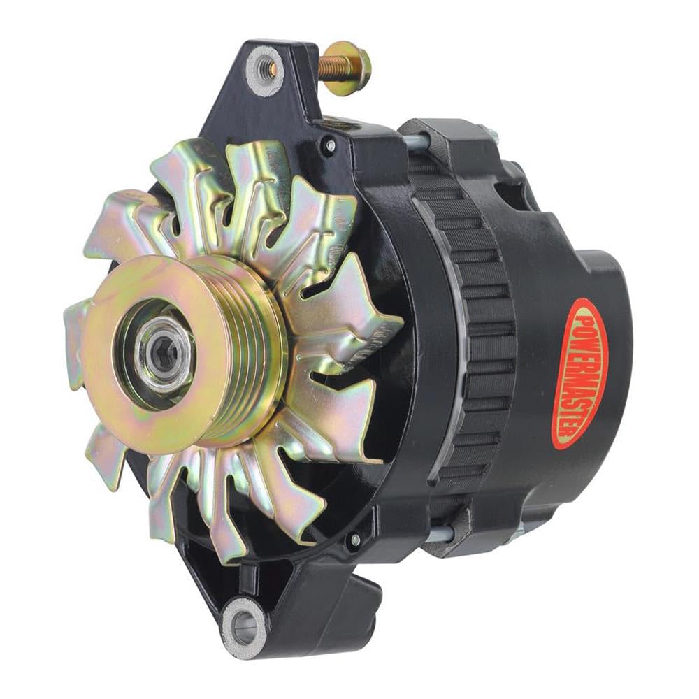 Alt GM CS130 Powermaster Black 140A XS Volt™ 6 grv Pulley Str MTG 6.61"