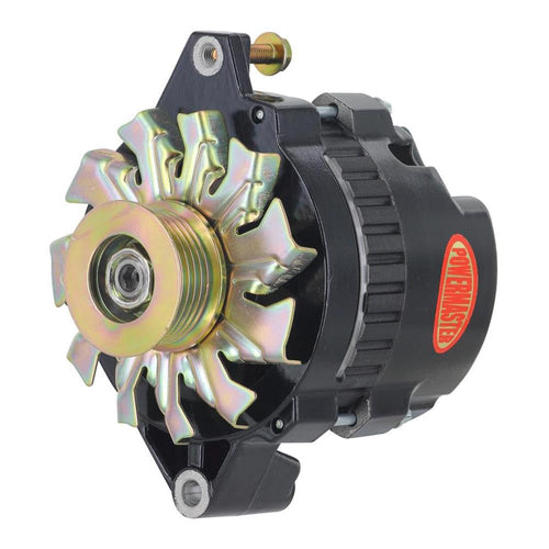 Alt GM CS130 Powermaster Black 140A XS Volt™ 6 grv Pulley Str MTG 6.61"