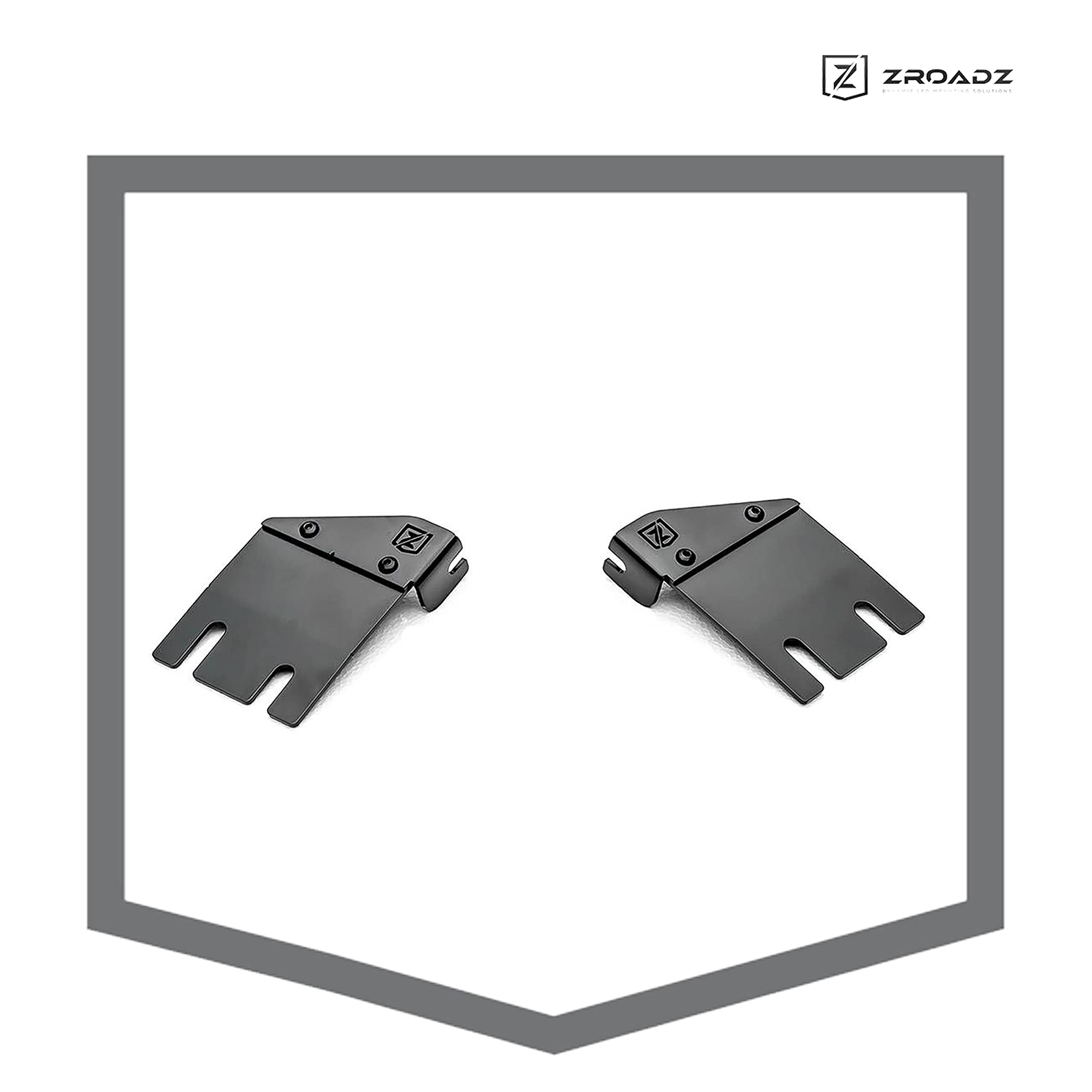 ZROADZ LED Hood Cowl Bracket - Compatible w/ Jeep JL and Gladiator- to Mount 30 Inch Light - Mild Steel Gloss Black Finish - Bolt-On Easy Installation - PN #Z364931