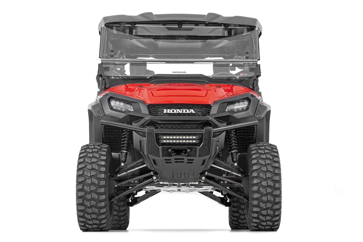 10" LED Light Bar Rough Country Bumper Kit for Honda Pioneer 1000-10-in LED Bar, Spot Lens