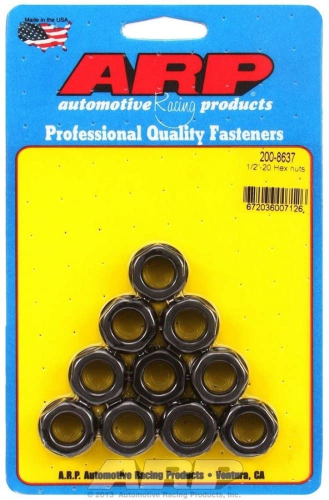 ARP 1/2"-20 Hex Nut Kit 200-8637 (Socket Size = 3/4; 10 pc-Pack)