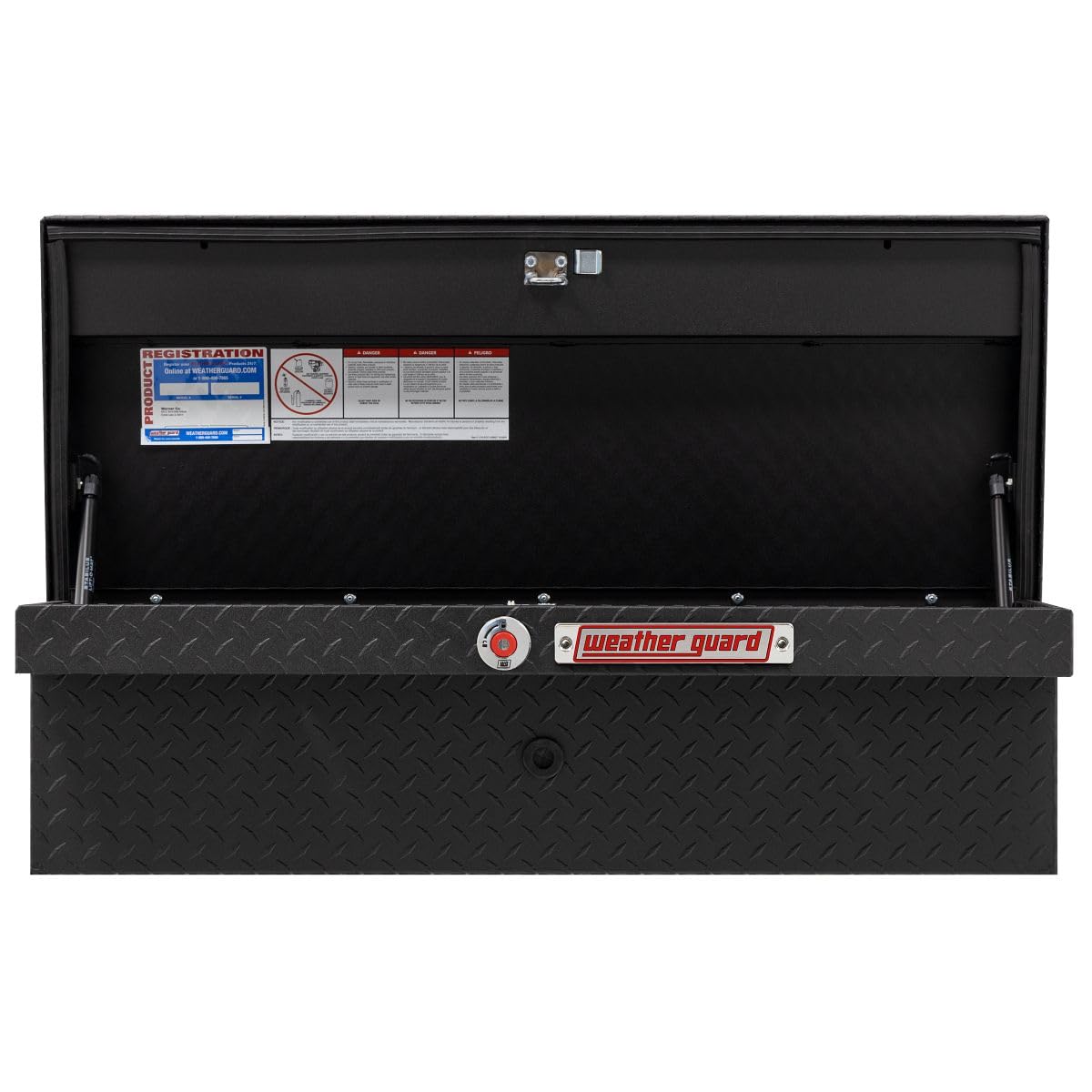 Weather Guard 41in Model 180-52-04 Low Profile Lo-Side Box, Aluminum, Textured Matte Black, 3.0 cu ft