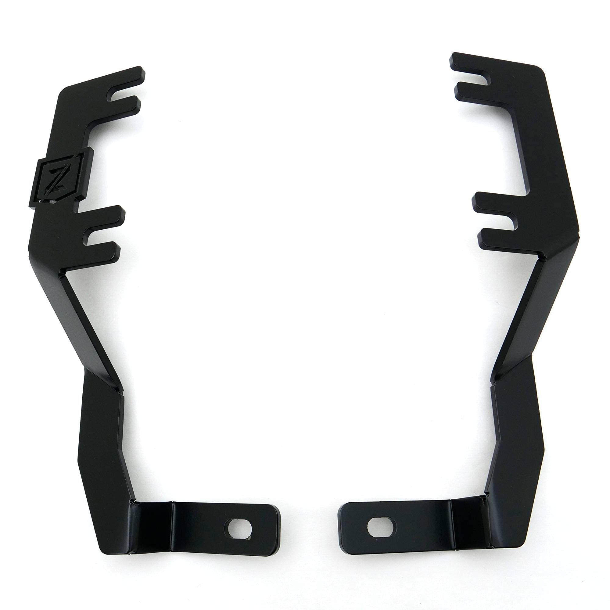 ZROADZ LED Ditch Hood Hinge Kit - Compatible w/ 2016-2019 Nissan Titan - Incl. (2) 3 Inch LED Pod Lights - Mild Steel Gloss Black Finish - Bolt-On Easy Installation - PN #Z367581-KIT2