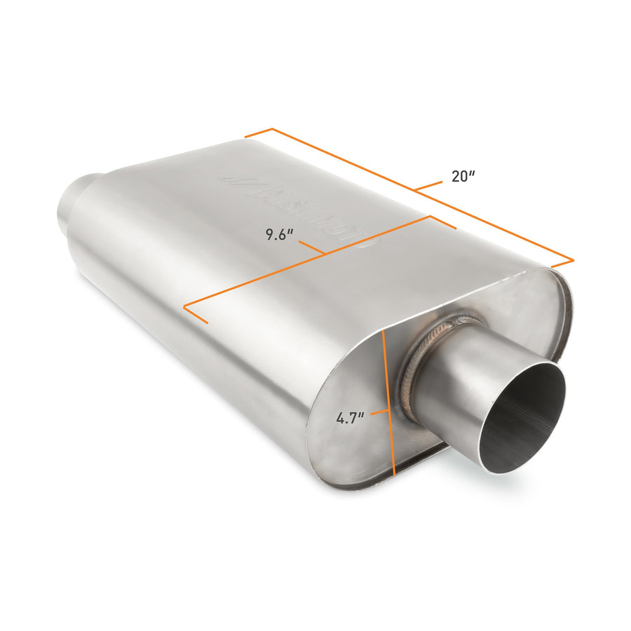 Mishimoto Exhaust Muffler Universal Stainless-Steel, 3-Inch