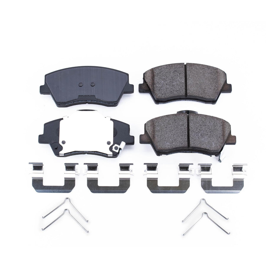 Power Stop Front Brake Kit For Elantra Hyundai 2017-20 |Ioniq 2017-22 |Kia Niro 2017-24 - Ceramic Brake Pads With Installation Hardware, 17-1912