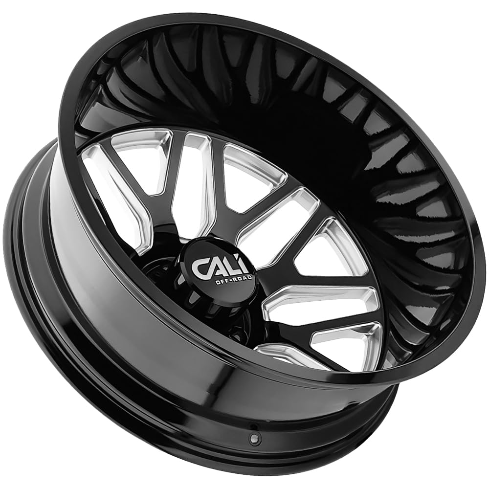 OFF-ROAD CALI Invader DUALLY 9115D Gloss Black Milled 22X8.25 8-200 -232MM 142MM
