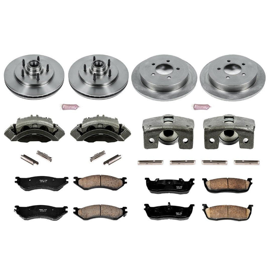 Power Stop KCOE1881 1-Click Autospecialty Replacement Brake Kit with Calipers For Ford F-150 1999-2000 [Model Specific]
