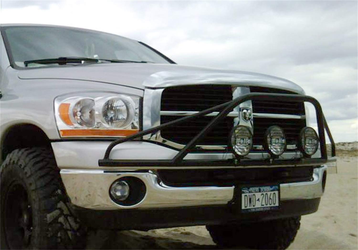 PreRunner N-Fab Light Bar With Tabs | Gloss Black | D023LH | Fits 2002-2008 Dodge 1500, 2002-2003 RAM 2500 / 3500
