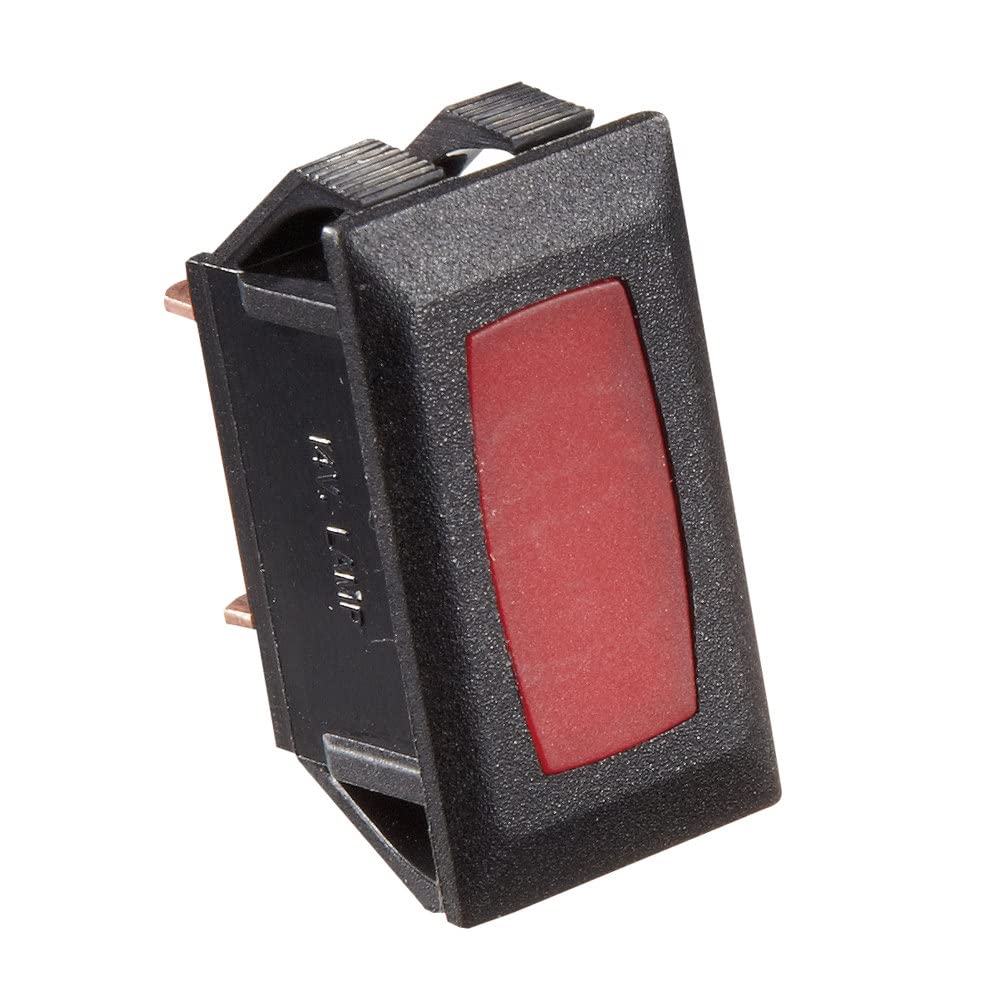 Indicator Light RV Designer S361, Red Light, Black Base, DC Electrical