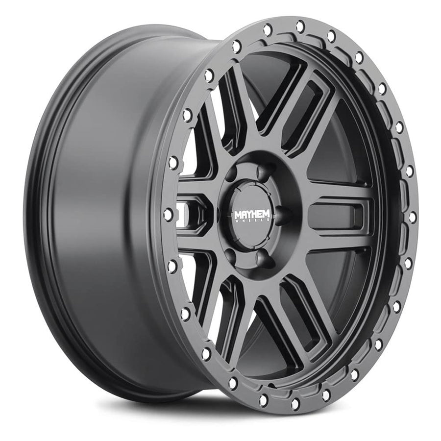 Mayhem WHEEL GROUP 8304-7973MB12 Delta 8304 Matte Black W/Matte Black Lip 17X9 5-127 -12mm 78.1mm