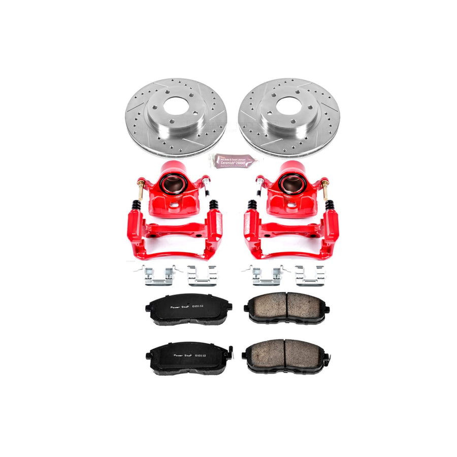 Power Stop 1-Click Performance Brake Kit with Caliper For INFINITI I30 2000-2001 KC2280 [Model Specific]