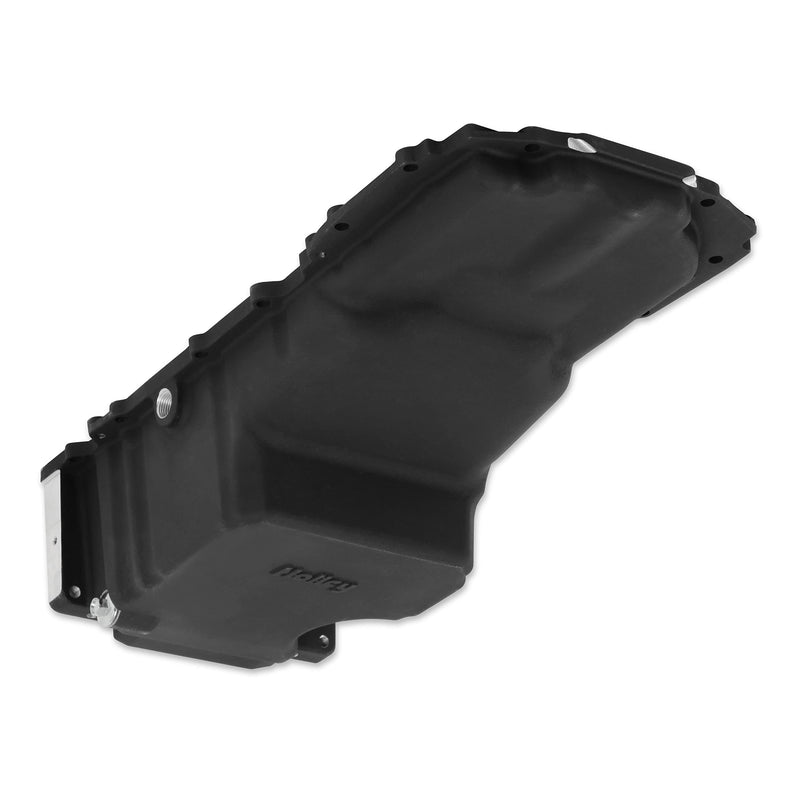 Holley Gen V LT Swap Oil Pan 302-20BK with Turbo Return - Black
