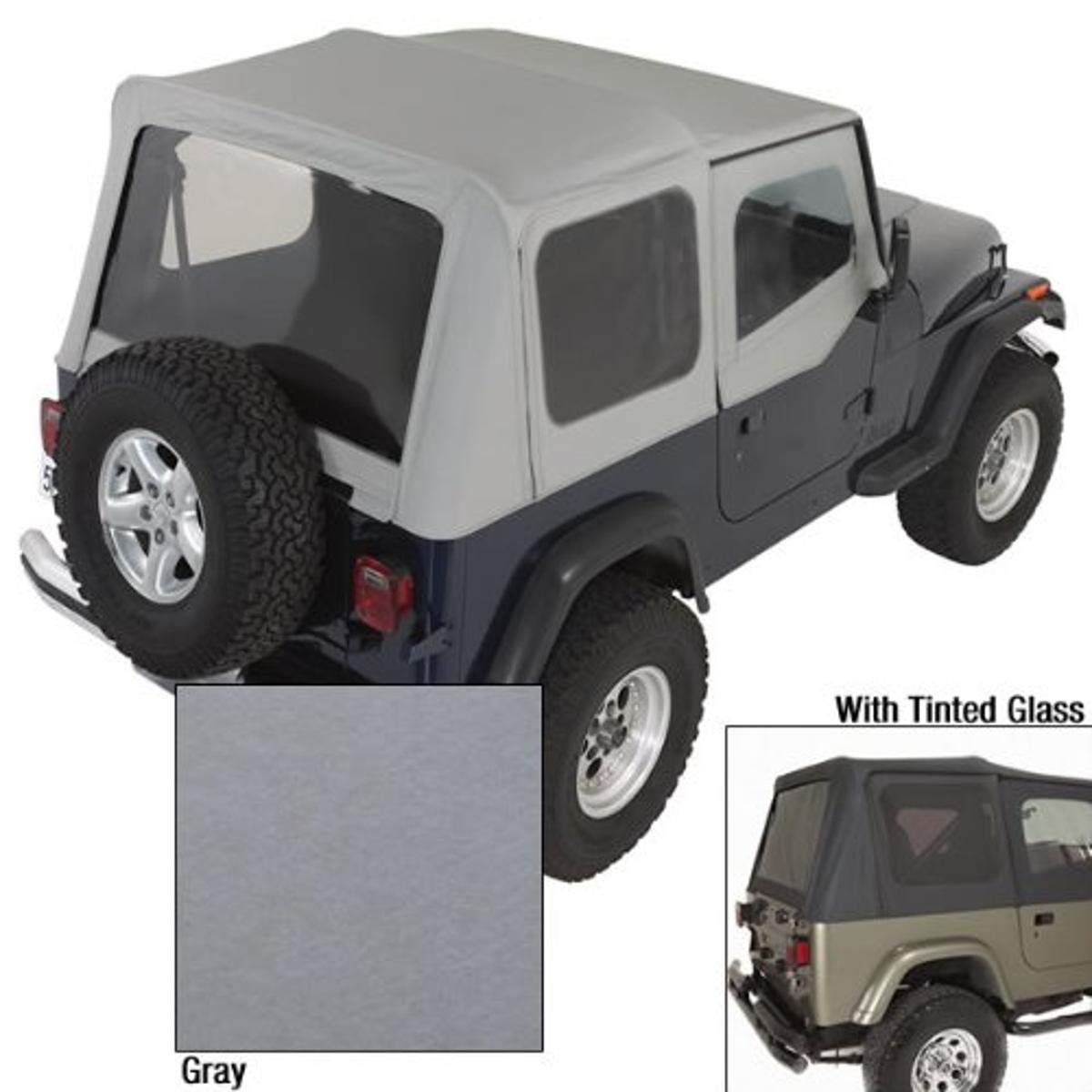 XHD Soft Top, Charcoal, Tinted Windows | Rugged Ridge | 13722.09 | Fits 1988-1995 Jeep Wrangler YJ