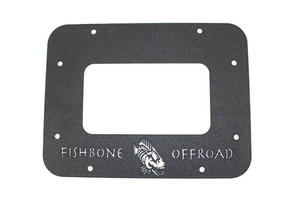 Fishbone Jeep JK Offroad Tailgate Plate 07-17 Wrangler JK Aluminum Black Textured Powercoat