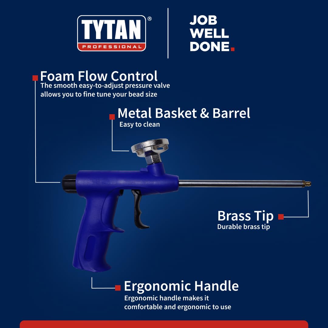 PU Insulating Foam Spray Applicator Gun, Eco Gun for Precise Dispensing, Heavy-Duty Professional Foam Gun for Construction and Home Improvement