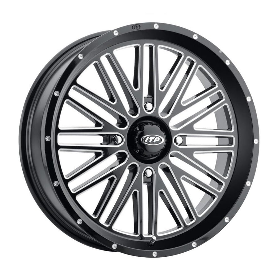 ITP 22x6.5 Momentum ATV/UTV Wheel - Gloss Black/Milled (4/137) +10mm