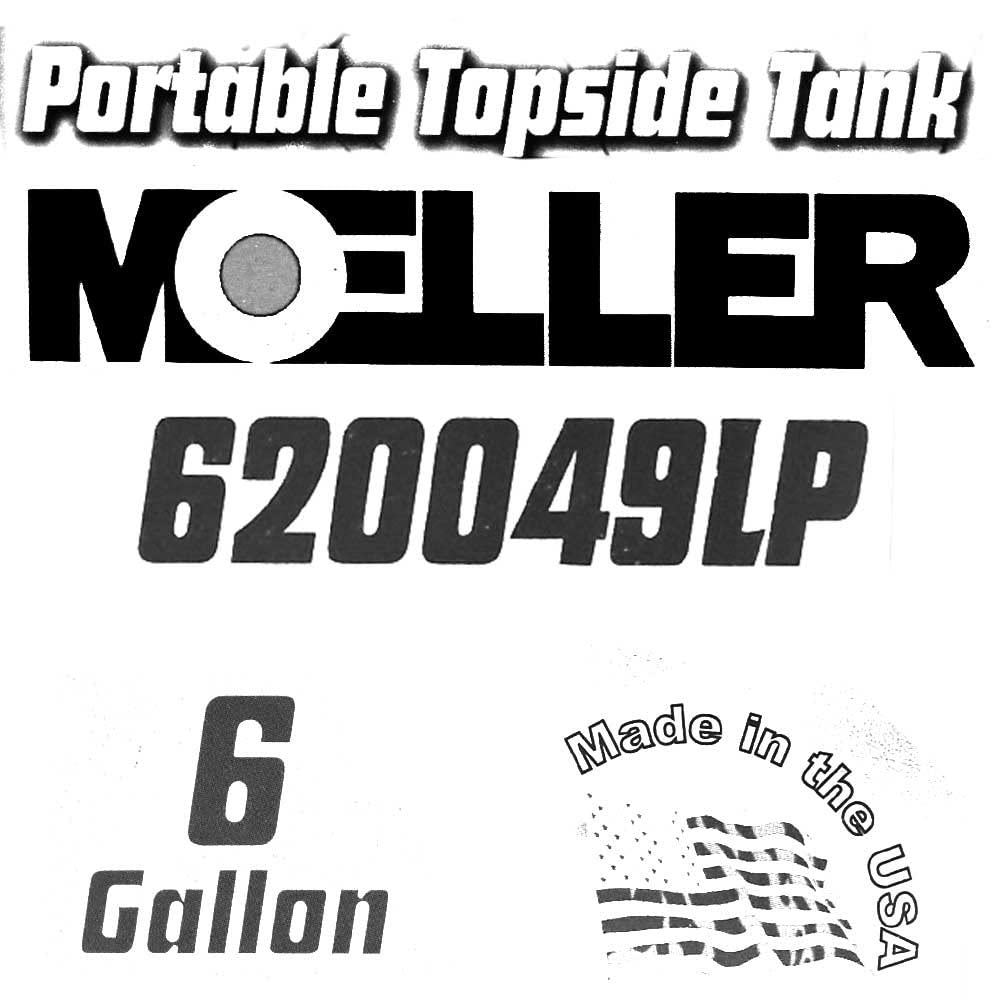 Moeller Marine Topside EPA-Compliant Fuel Tank - 6 Gallons, Low Profile, Model# 620049LP