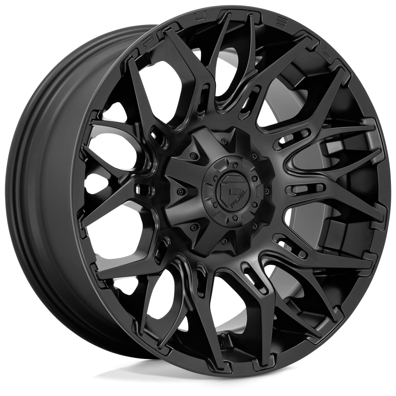D772 TWITCH FUEL OFF-ROAD 22X12, 5X4.5/5.0, 4.77, 44mm BLACKOUT - D77222202647