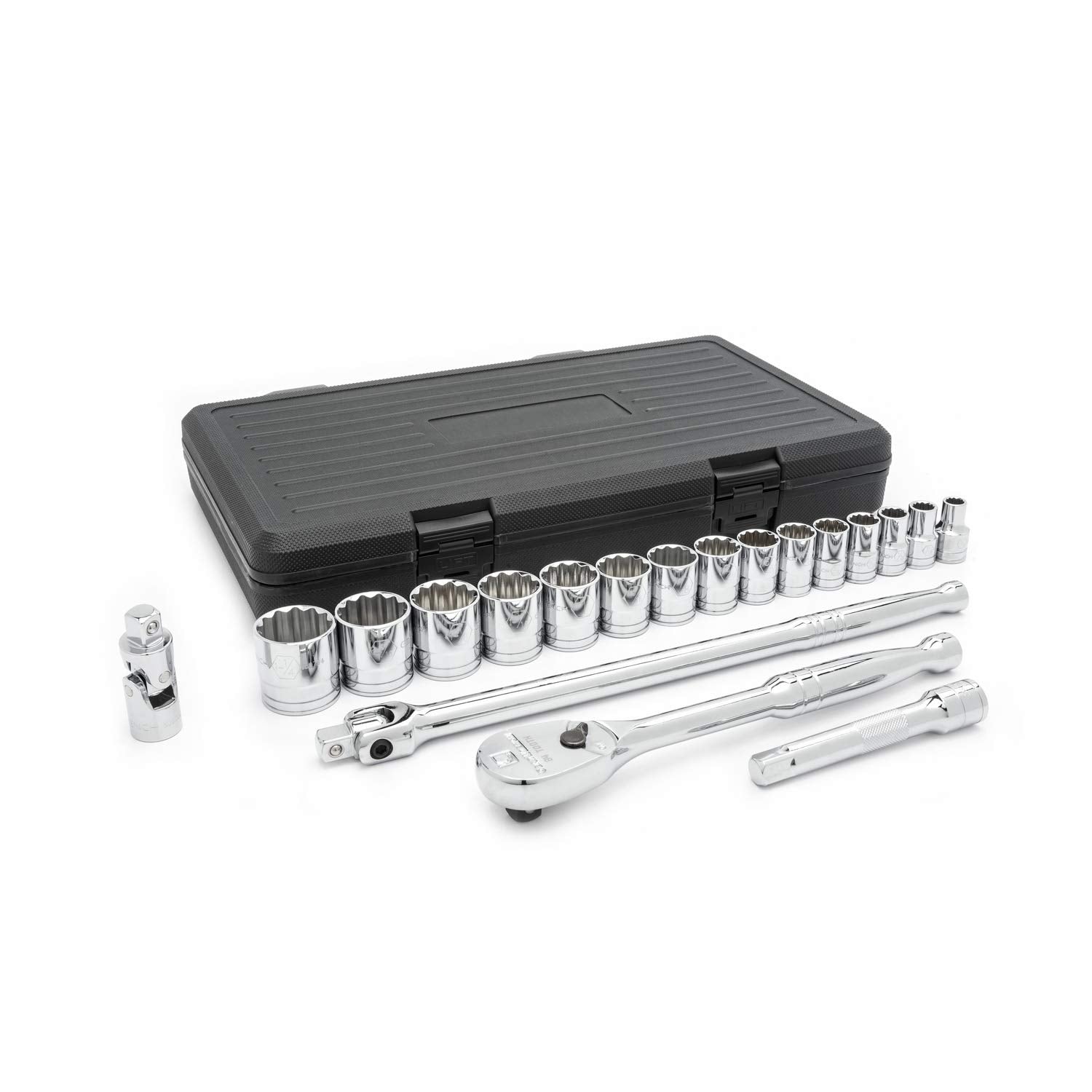 19 Pc. GEARWRENCH 1/2" Drive 12 Pt. Standard Mechanics Tool Set, SAE - 80792