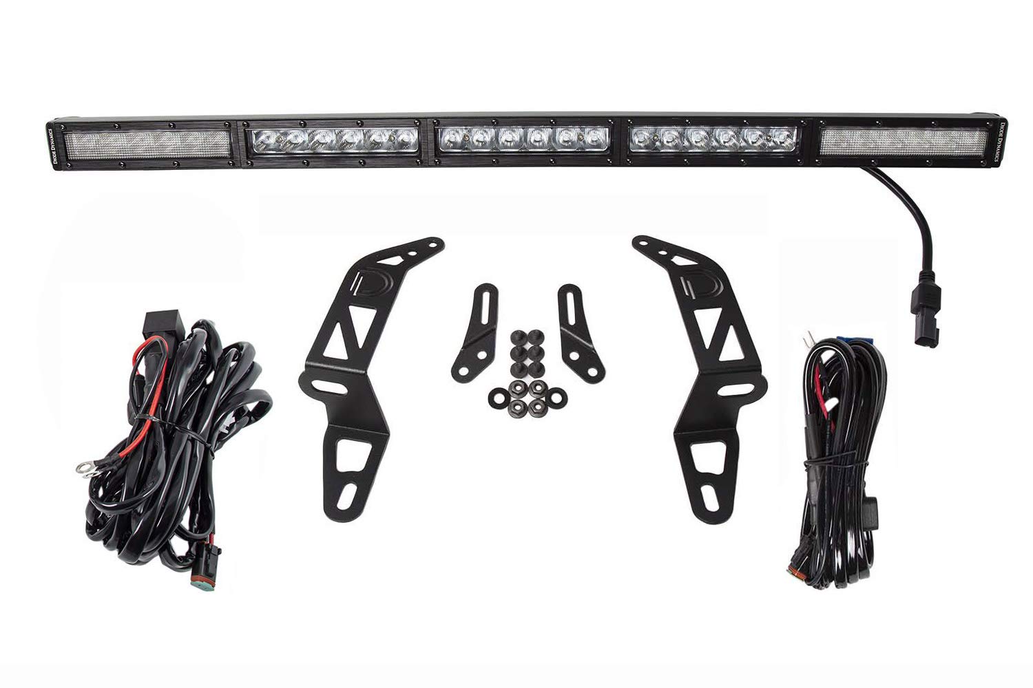 30" Single White Combo Bumper LED Light Bar Bracket Kit Diode Dynamics compatible with Jeep Wrangler JL 2018-2026